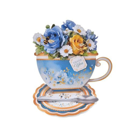 Katy Sue Designs Teacup Bouquet Card Making Kit (17-10101TEA) - Postage as per Actual