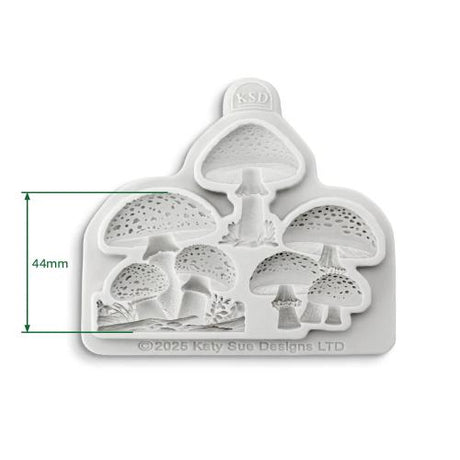 Katy Sue Designs Cosmic Shimmer Silicone Mould Toadstool Trio (CE0156-CS)