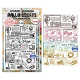 Aall and Create Geometric Gazette A6 Stamp Sets The Daily News by Autour De Mwa & Co (AALL-TP-1342)