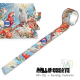 Aall and Create Story Ahead 25mm 10m Washi Tape Loving Parrots by Autour De Mwa & Co (AALL-MT-155)