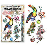 Aall and Create Hearted Nature A6 Stamp Sets Bubbly Toucan by Autour De Mwa & Co (AALL-TP-1347)