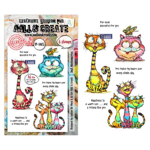 Aall and Create Pun & Paws A6 Stamp Set Just Meowmories (AALL-TP-1405)