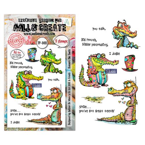 Aall and Create Pun & Paws A6 Stamp Set Beware the Smile (AALL-TP-1411)
