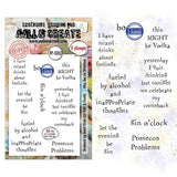 Aall and Create Dee Infiltered A6 Stamp Sets Miss Dee on Drinking by Janet Klein (AALL-TP-1383)