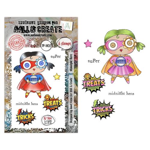 Aall and Create Costume Chronicles A7 Stamp Sets Midnight Hero by Janet Klein (AALL-TP-1427)
