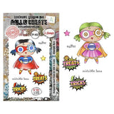 Aall and Create Costume Chronicles A7 Stamp Sets Midnight Hero by Janet Klein (AALL-TP-1427)