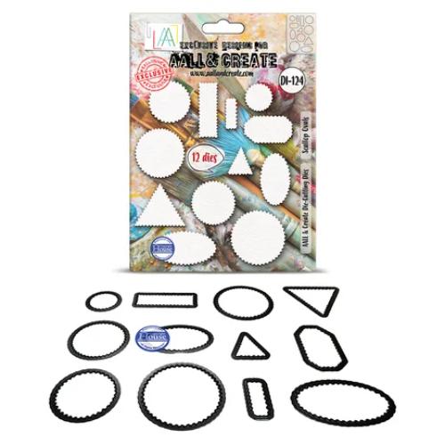 Aall and Create Geary Cutouts Die-Cutting Die Set Scallop Ovals by Autour De Mwa & Co (AALL-DI-124)