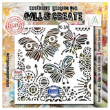 Aall and Create Dentelle Florale 6x6 Inch Stencil Prendre Son Envol by Azoline (AALL-PC-274)