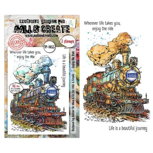Aall and Create Gearlight Core A6 Stamp Sets Enjoy the Ride by Autour De Mwa & Co (AALL-TP-1455)