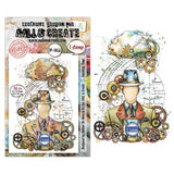 Aall and Create Gearlight Core A6 Stamp Sets Faceless Time by Autour De Mwa & Co (AALL-TP-1456)