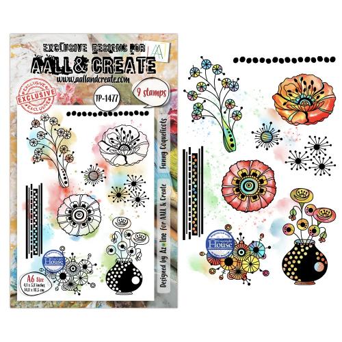 Aall and Create Lovely Couleurs A6 Stamp Sets Funny Coquelicots by Azoline (AALL-TP-1477)