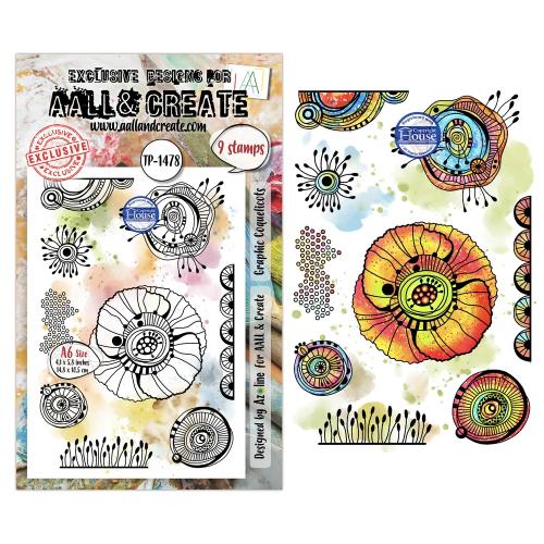 Aall and Create Lovely Couleurs A6 Stamp Sets Graphic Coquelicots by Azoline (AALL-TP-1478)