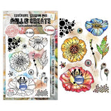 Aall and Create Lovely Couleurs A6 Stamp Sets Lovely Coquelicots by Azoline (AALL-TP-1479)