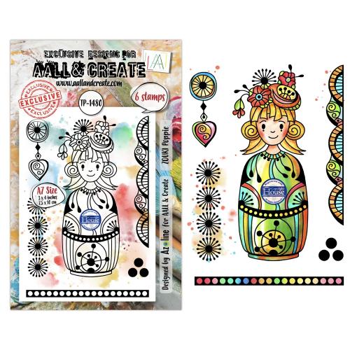 Aall and Create Lovely Couleurs A7 Stamp Sets ZOUKI Poppie by Azoline (AALL-TP-1480)