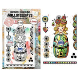 Aall and Create Lovely Couleurs A7 Stamp Sets ZOUKI Poppie by Azoline (AALL-TP-1480)
