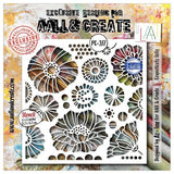 Aall and Create Dentelle Florale 6x6 Inch Stencil Coquelicots Jolis by Azoline (AALL-PC-277)