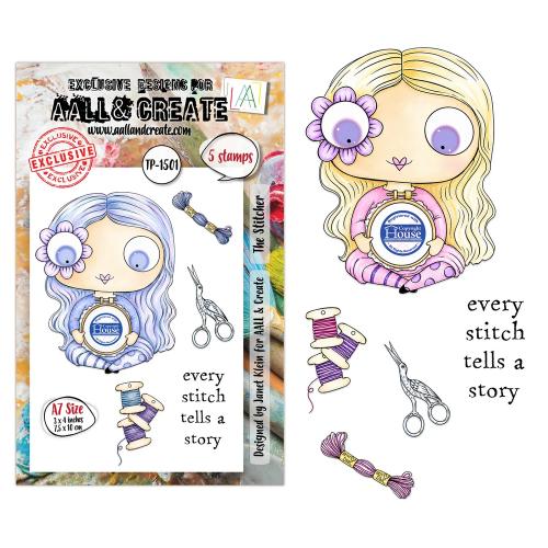 Aall and Create Creative Types A7 Stamp Sets The Stitcher by Janet Klein (AALL-TP-1501)