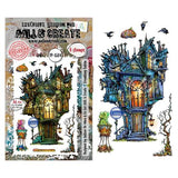 Aall and Create Whispers of Halloween A6 Stamp Sets Creaking Cabin by Autour De Mwa & Co (AALL-TP-1504)