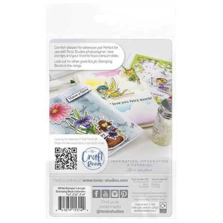 Tonic Studios - Crafters Acrylic Stamping Block Collection 1x1/2x2/3x4 Inch (5314e)