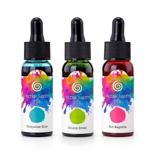 Cosmic Shimmer Art Pop Water-Based Inks, Set of 3 Bright Colours (55-IKB002-S3)