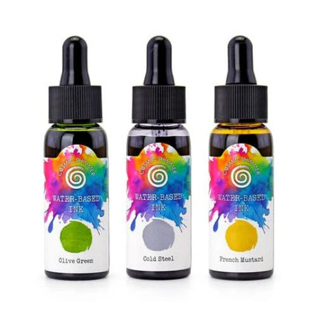 Cosmic Shimmer Elemental Water-Based Inks, Set of 3 Earthtone Colours (55-IKB003-S3)