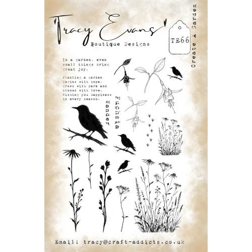 Tracy Evans Create A Garden A5 Stamp (TE066)
