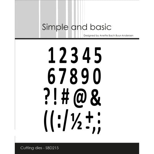 Simple and Basic Mini Numbers Cutting Dies