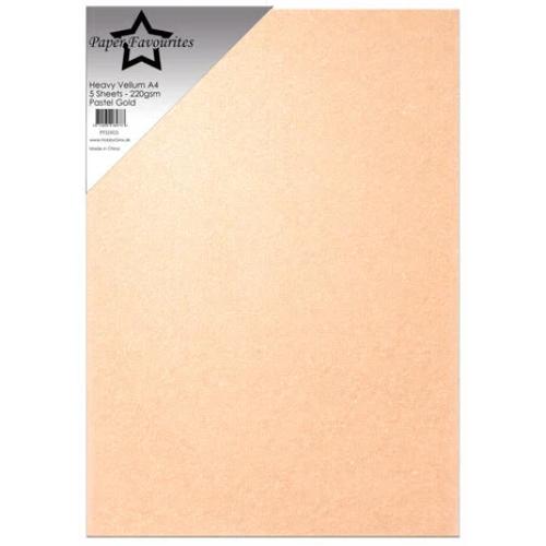 Paper Favourites Heavy Vellum A4 Pastel Gold 220g (5pcs) (PFSS903)