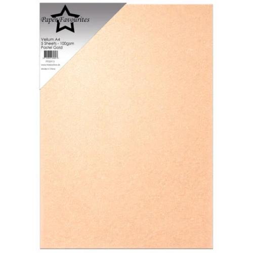 Paper Favourites Vellum A4 Pastel Gold 100g (5pcs) (PFSS913)