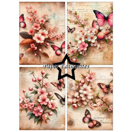 Paper Favourites Vintage Sakura A6 Paper Pack (PFA627)