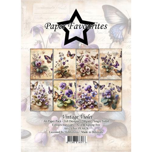 Paper Favourites Vintage Violet A6 Paper Pack (PFA628)