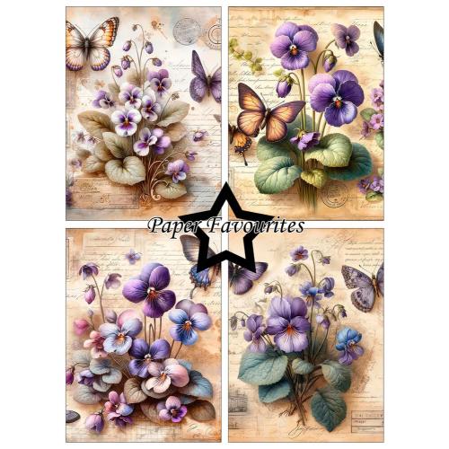 Paper Favourites Vintage Violet A6 Paper Pack (PFA628)