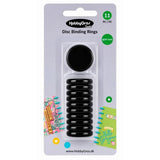Hobbygros Disc Binding Rings Black 24mm (11pcs) (HGT053)
