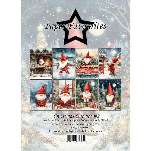 Paper Favourites Christmas Gnomes #2 A6 Paper Pack (PFA630)