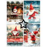 Paper Favourites Christmas Gnomes #2 A6 Paper Pack (PFA630)
