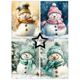 Paper Favourites Christmas Snowman A6 Paper Pack (PFA632)