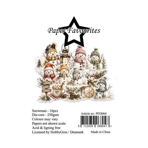 Paper Favourites Die-Cuts A7 Snowman (16pcs) (PFD064)
