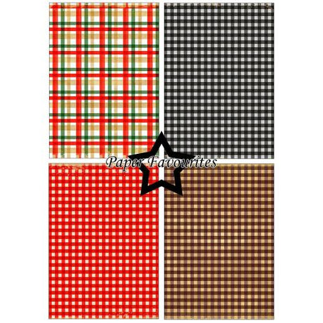 Paper Favourites Christmas Plaid A5 Paper Pack (PFA233)