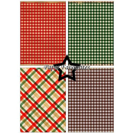 Paper Favourites Christmas Plaid A5 Paper Pack (PFA233)
