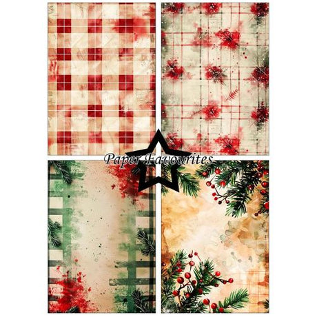 Paper Favourites Distressed Christmas A5 Paper Pack (PFA234)