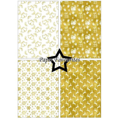 Paper Favourites Gold Christmas A5 Paper Pack (PFA235)