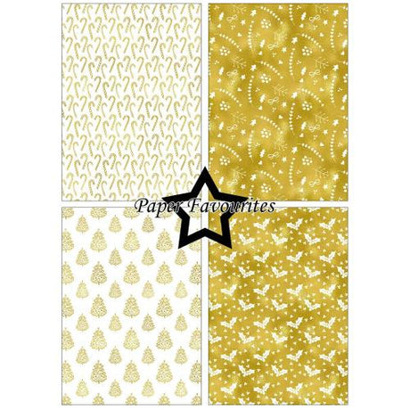 Paper Favourites Gold Christmas A5 Paper Pack (PFA235)