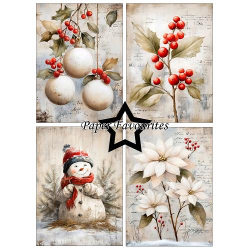 Paper Favourites Grunge Christmas A6 Paper Pack (PFA634)