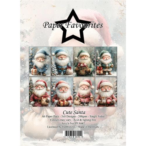 Paper Favourites Cute Santa A6 Paper Pack (PFA642)