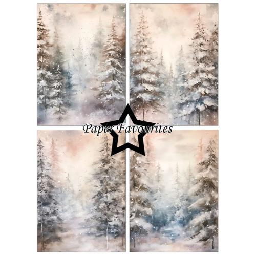 Paper Favourites Winter Forest A6 Paper Pack (PFA645)