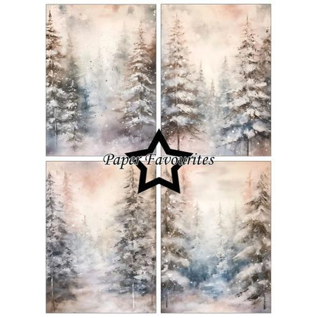 Paper Favourites Winter Forest A6 Paper Pack (PFA645)