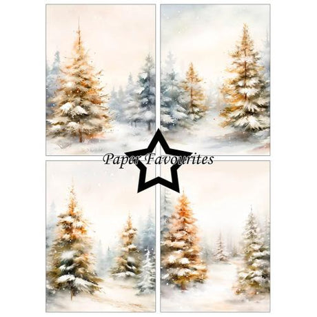 Paper Favourites Winter Forest A6 Paper Pack (PFA645)
