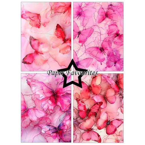 Paper Favourites Alcohol Ink Butterflies A6 Paper Pack (PFA637)