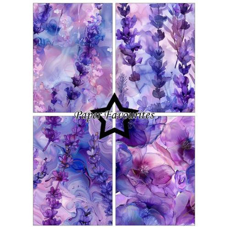 Paper Favourites Alcohol Ink Lavender A6 Paper Pack (PFA639)