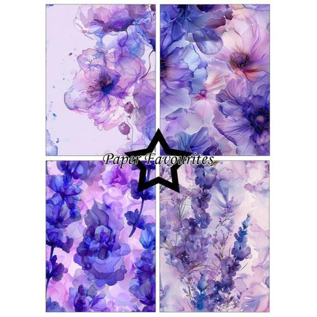 Paper Favourites Alcohol Ink Lavender A6 Paper Pack (PFA639)